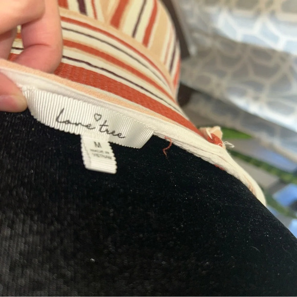 Stretchy Striped Jumpsuit - Brown, Rust Orange, Cream 🌟 Size M - Picture 9 of 9